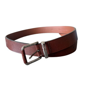 Johnston & Murphy Pebbled Leather Belt Size 38 Brown